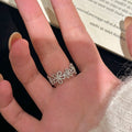 Hollow Floral Rhinestone Ring - DippedShop Wholesale - #3411
