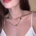 Handmade Pearl Beaded Chain Adjustable Necklace 6W6JNC408L