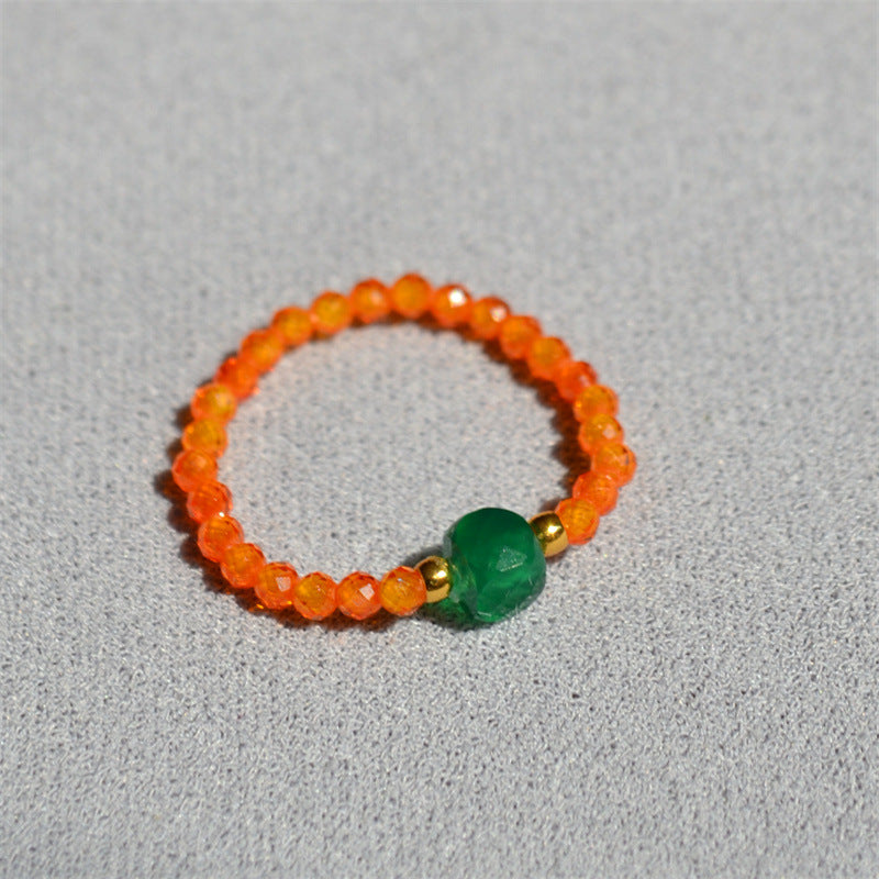 Color Block Beaded Chain Ring - DippedShop Wholesale - #1971