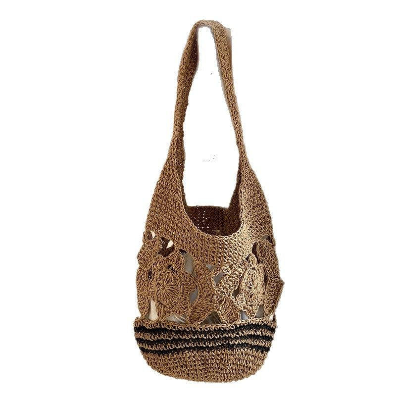 Vintage Straw Crochet Bag - DippedShop Wholesale - #9475