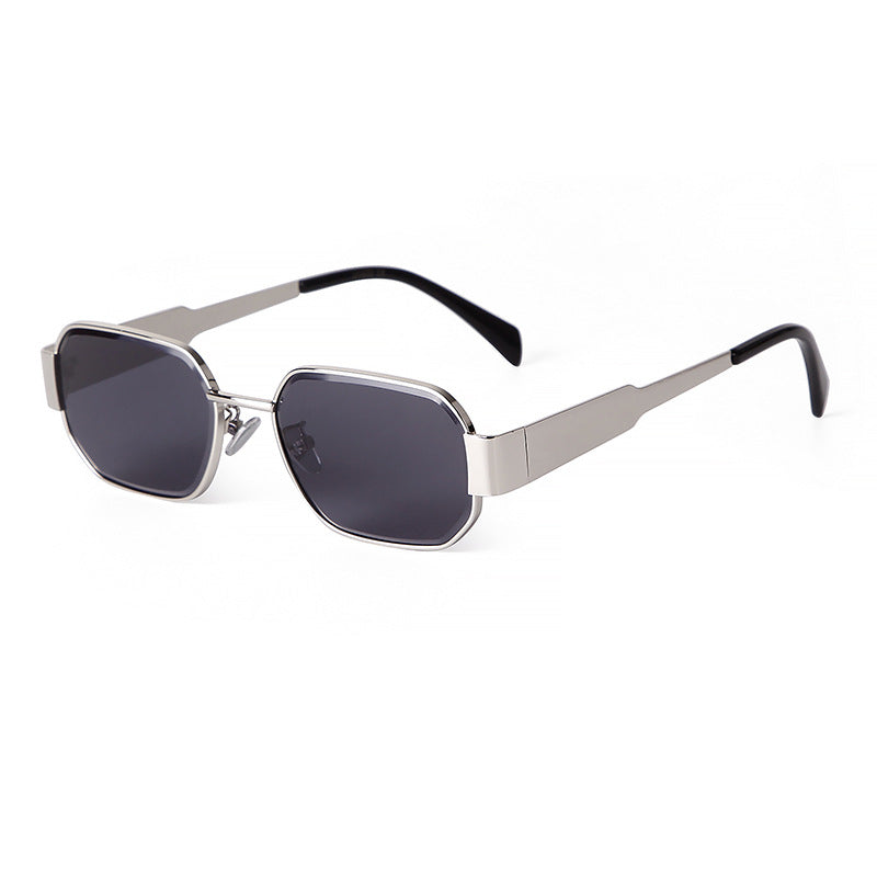 Retro Geometric Metal Frame Sunglasses DP25D970
