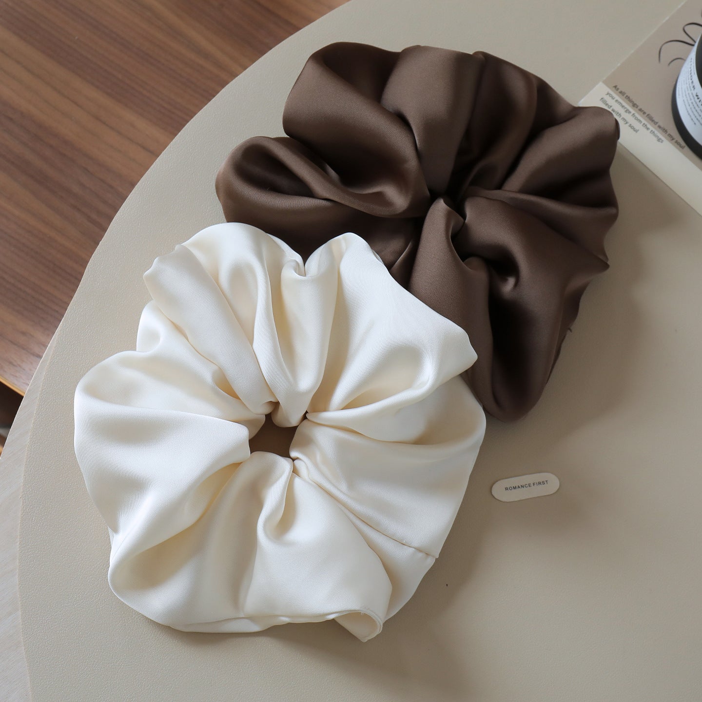 Solid Color Satin Hair Scrunchie MK2BLW6W6HSR31