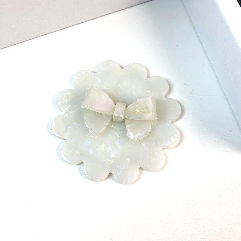 Chic Solid Color Marble Bowknot  Acetate Hair Combs MK2PPM6CT5CB28