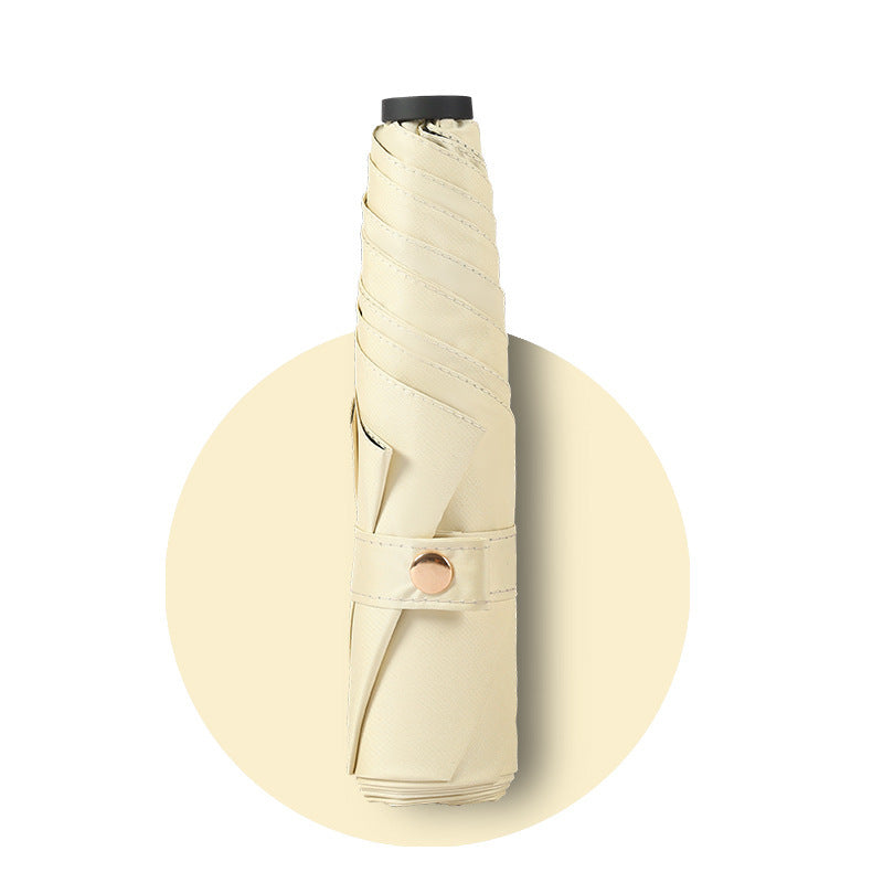 Minimalist Solid Color Portable Comapct Folding Umbrella DP26UL09