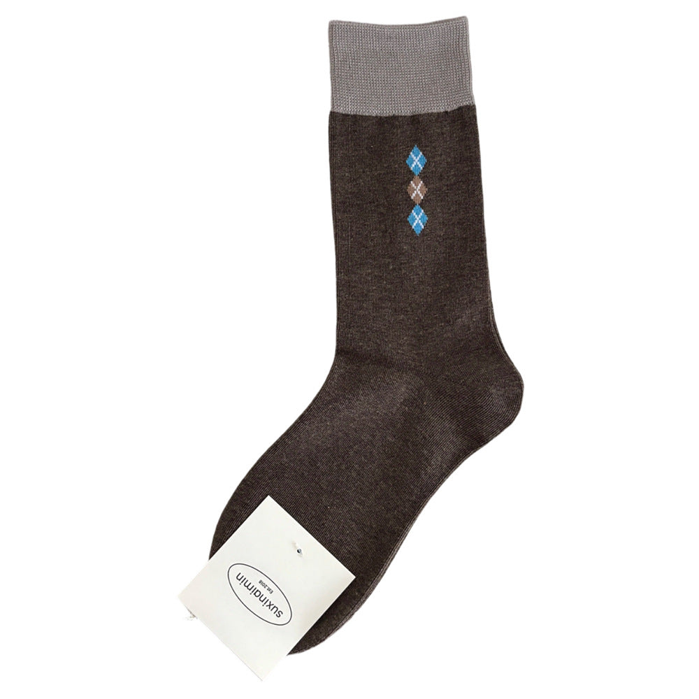 Polka Dot Diamond Mid-Calf Socks - DippedShop Wholesale - #0563