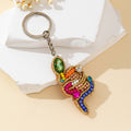 Colorful Beads Snake Shape Keychain Bag Charm 6W10BBC755