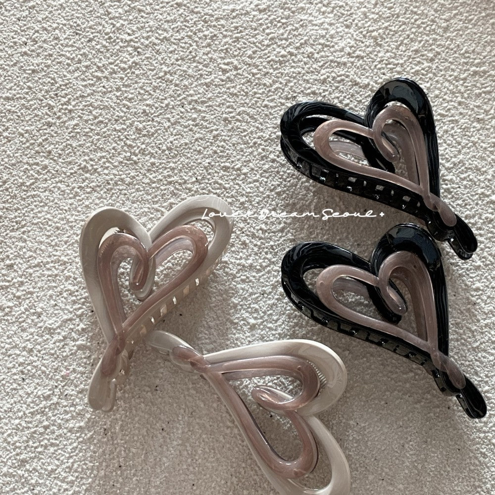 Hollow Heart Hair Claw - DippedShop Wholesale - #0595
