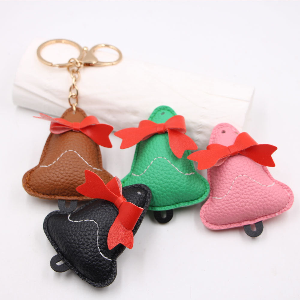 Cute 3D Leather Bell Keychain Bag Charm 6W10BBC704