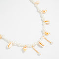 Beach Shell Starfish Charm Beaded Waist Chain 8ZA6JBC68L