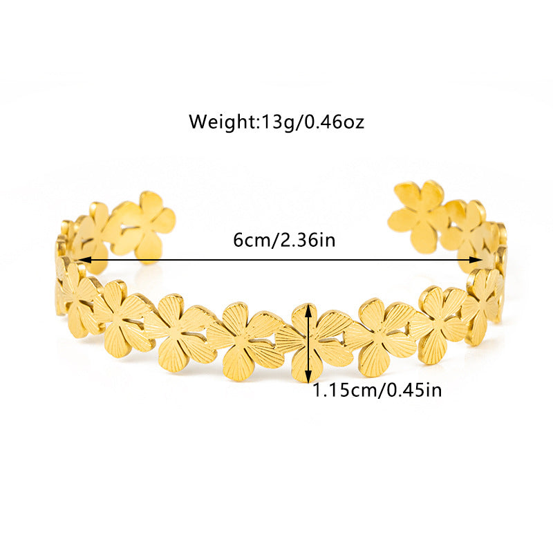 Trendy Textured Flower Stackab - DippedShop Wholesale - #2307