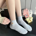 Letter Embroidery Knit Socks - DippedShop Wholesale - #2499