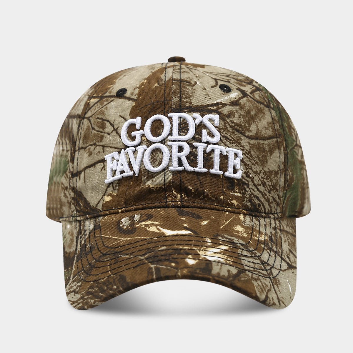 Retro Distressed Camo Embroidery Baseball Cap 8BK6HAT194L