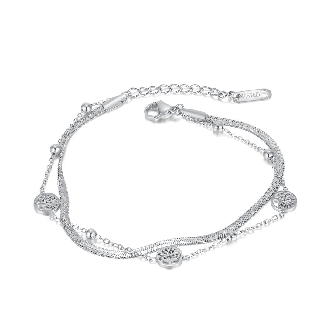 Vintage Double-Layer Snake Chain Bracelet DP25E777