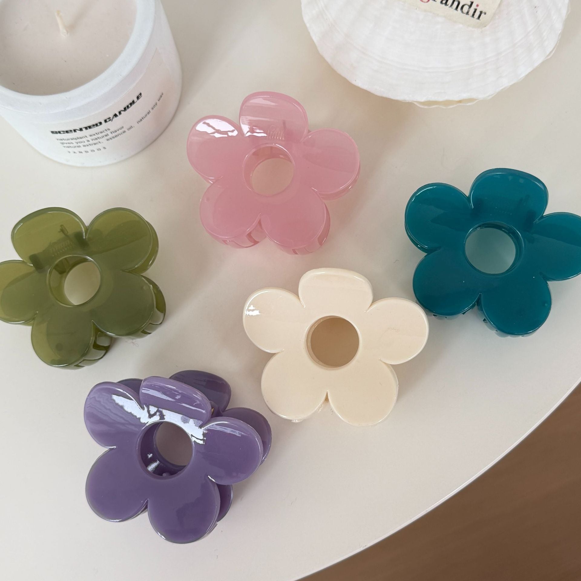 Candy Color Flower Hair Clips - DippedShop Wholesale - #9731
