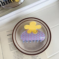 Elegant Polka Dots Floral Shape Hair Claws 6W6HCP1220