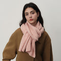 Versatile Solid Color Knit Wool Scarf 6W6NSW301