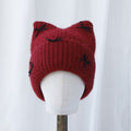 Cute Cat Ear Bowknot Knit Beanie 6W6HAT704