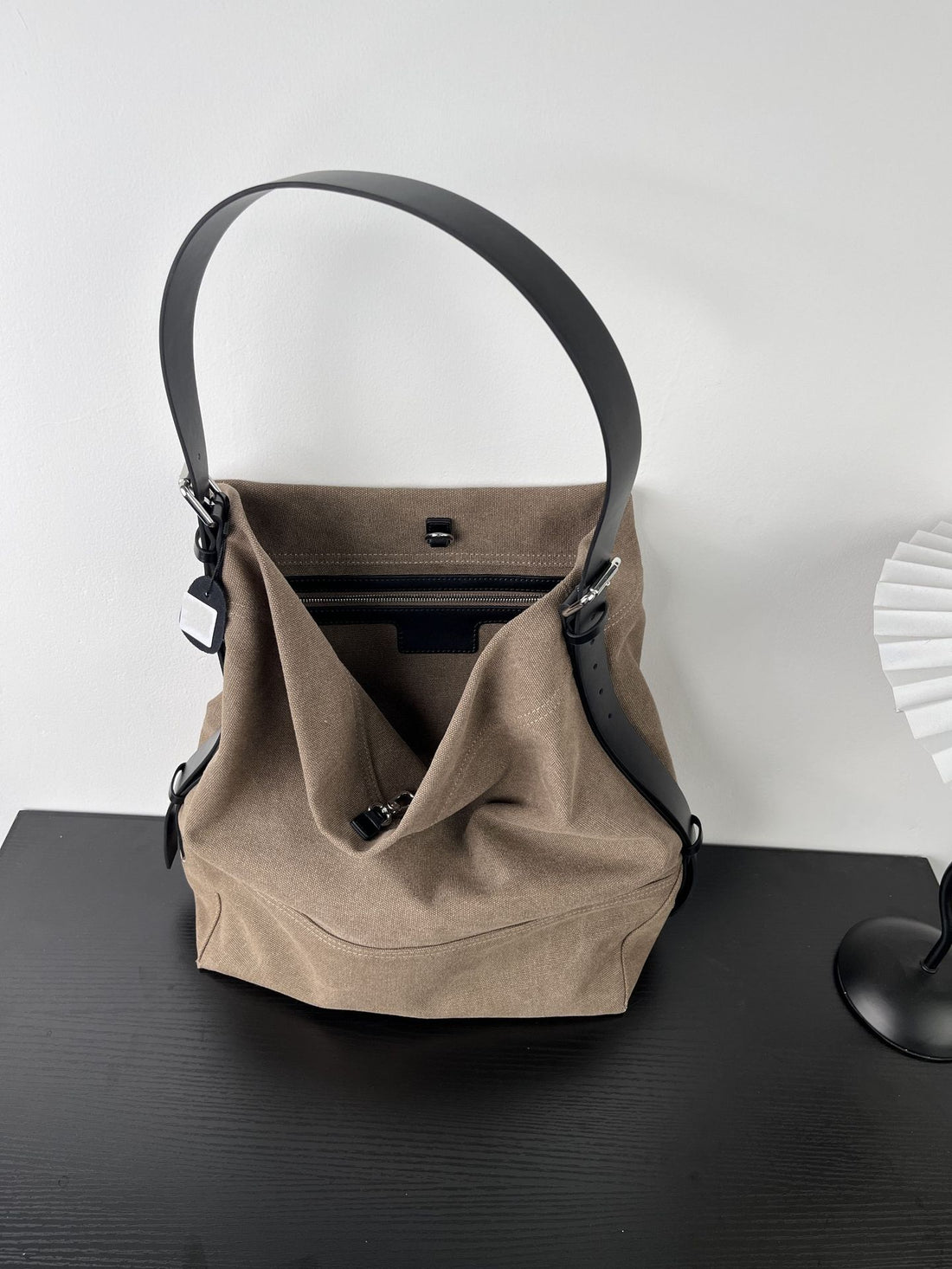 Large Capacity Canvas Tote Slouchy Shoulder bag DP25G636