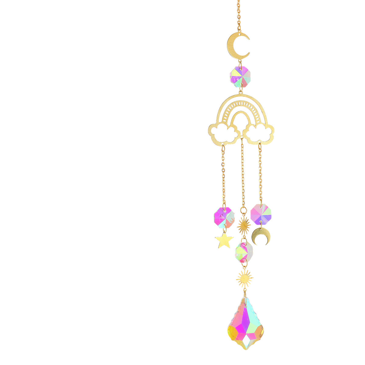 Metal Cloud Geometry Crystal Tassel Suncatchers MK2CZAS6H7HLS71