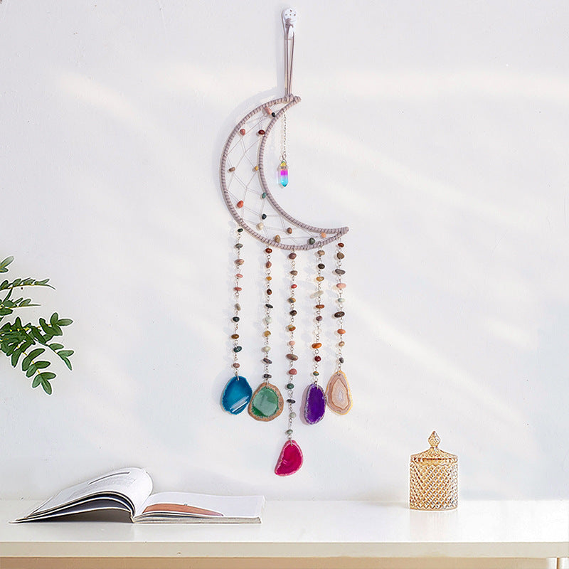 Stylish Moon Spiral Crystal Tassel Suncatchers MK2CZAS6H7HLS51