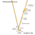 Gold Letter Pendant Choker - DippedShop Wholesale - #5395
