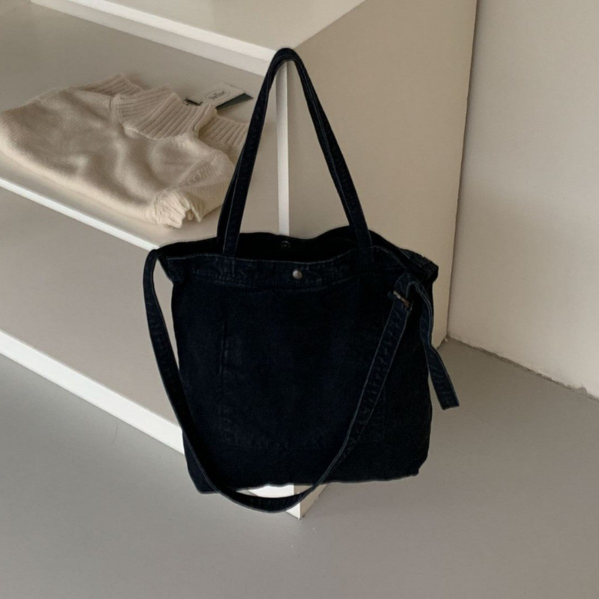 Trendy Solid Color Large Capacity Shoulder Bag 6W10BBG2497