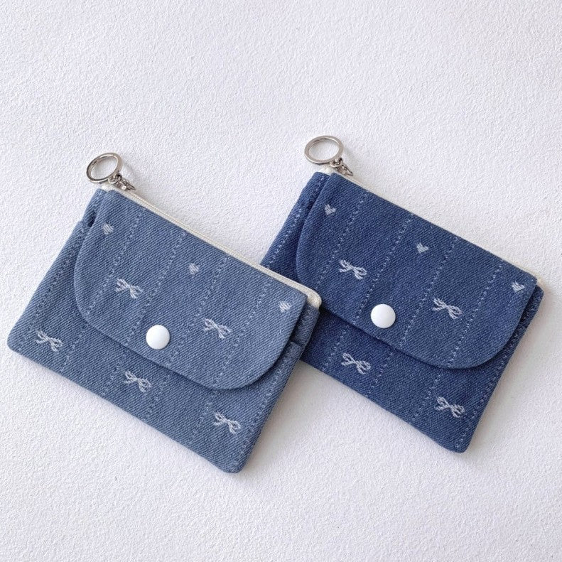 Trendy Bowknot Embroideries Coin Purse Wallet 6S10BWB152