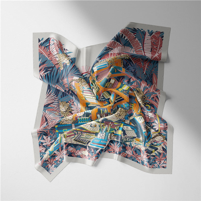 Tropical Jungle Silk Scarf - DippedShop Wholesale - #4259