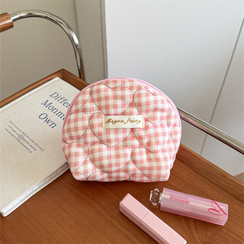 Colorful Polka Dots Quilted Shell Makeup Bag MK2BW6S10BOB123