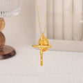 Minimalist Gold Plated Cross Pendant Necklace 6W6JNC399L