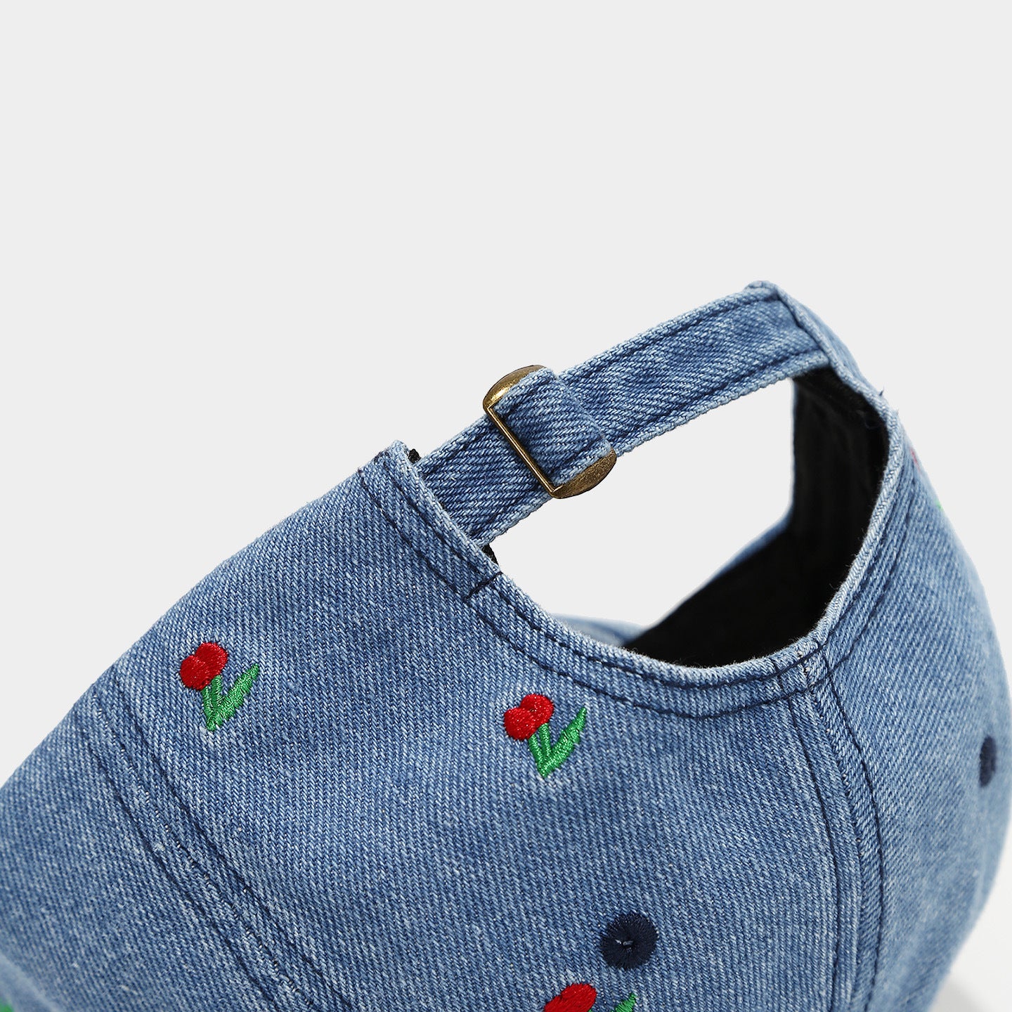 Trendy Cherry Embroidery Denim Baseball Cap MK2BW6W6HAT91
