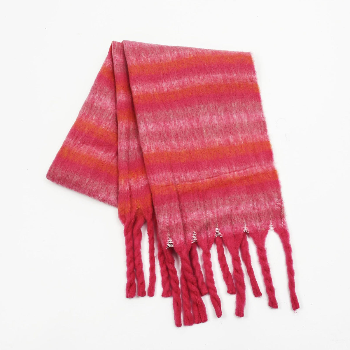 Plush Color Block Scarf - DippedShop Wholesale - #8531