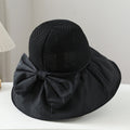 Eleagnt Bow Knot Outdoor Wide Brim Sun Hat 8BK6HAT161T