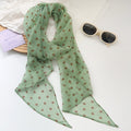 Sweet Color Block Floral Print Silk Scarf 6W6NSI196