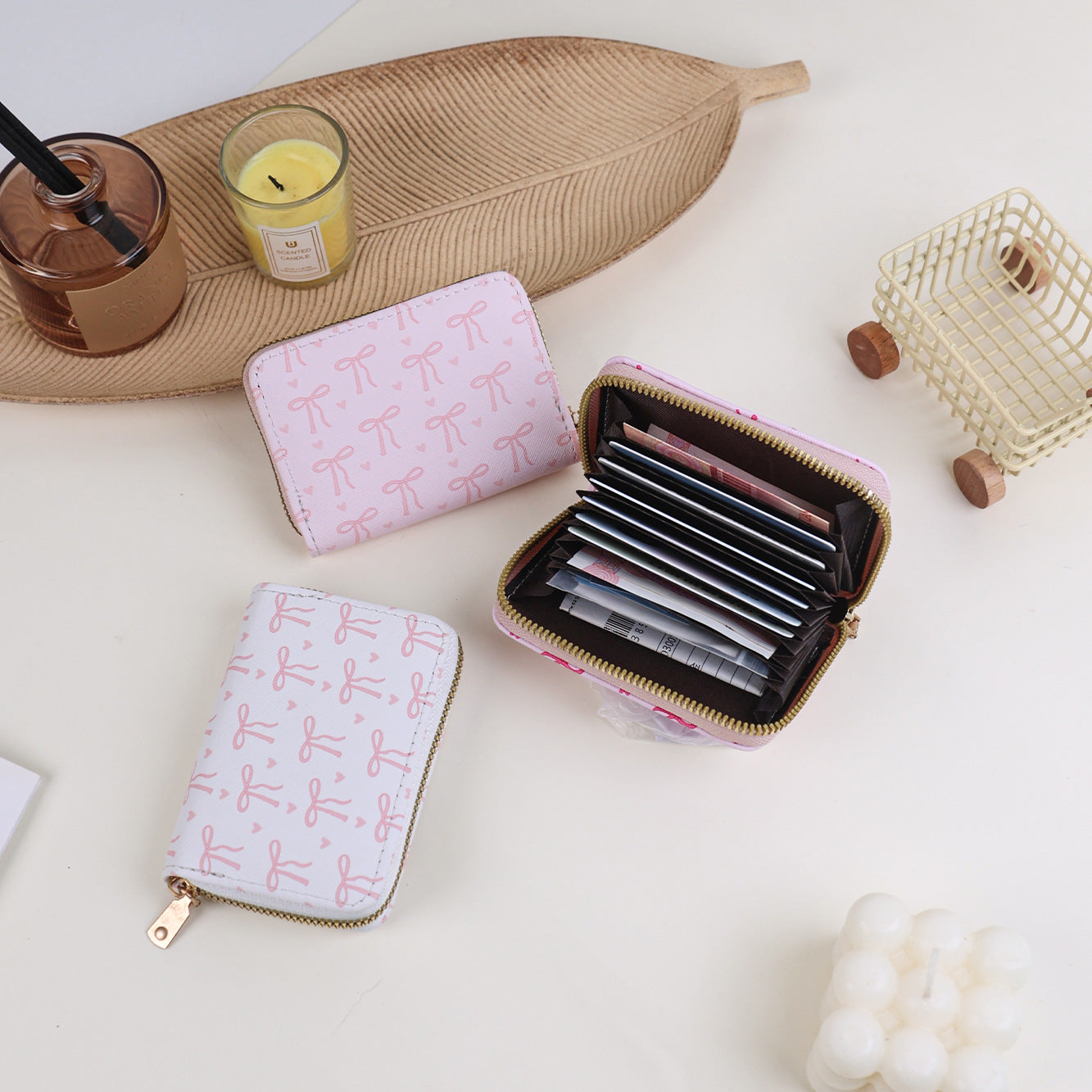 Sweet Mini Bowknot Print Coin Purse Wallet 6S10BWB120