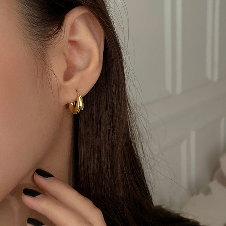 Minimalist Irregular Hoop Earrings - DippedShop Wholesale - #5699