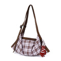 Retro Plaid Color Block Underarm Bag 6W10BBG1326