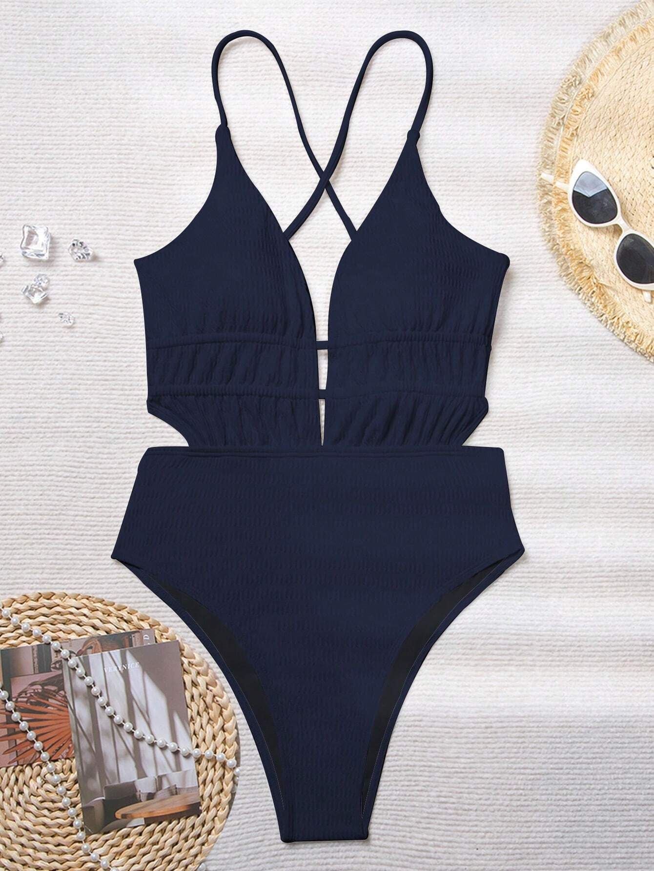 Solid Backless One Piece - DippedShop Wholesale - #2371
