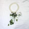 Elegant Floral Print Pearl Scarf Skinny Heanband MK2BW6W6HBD121
