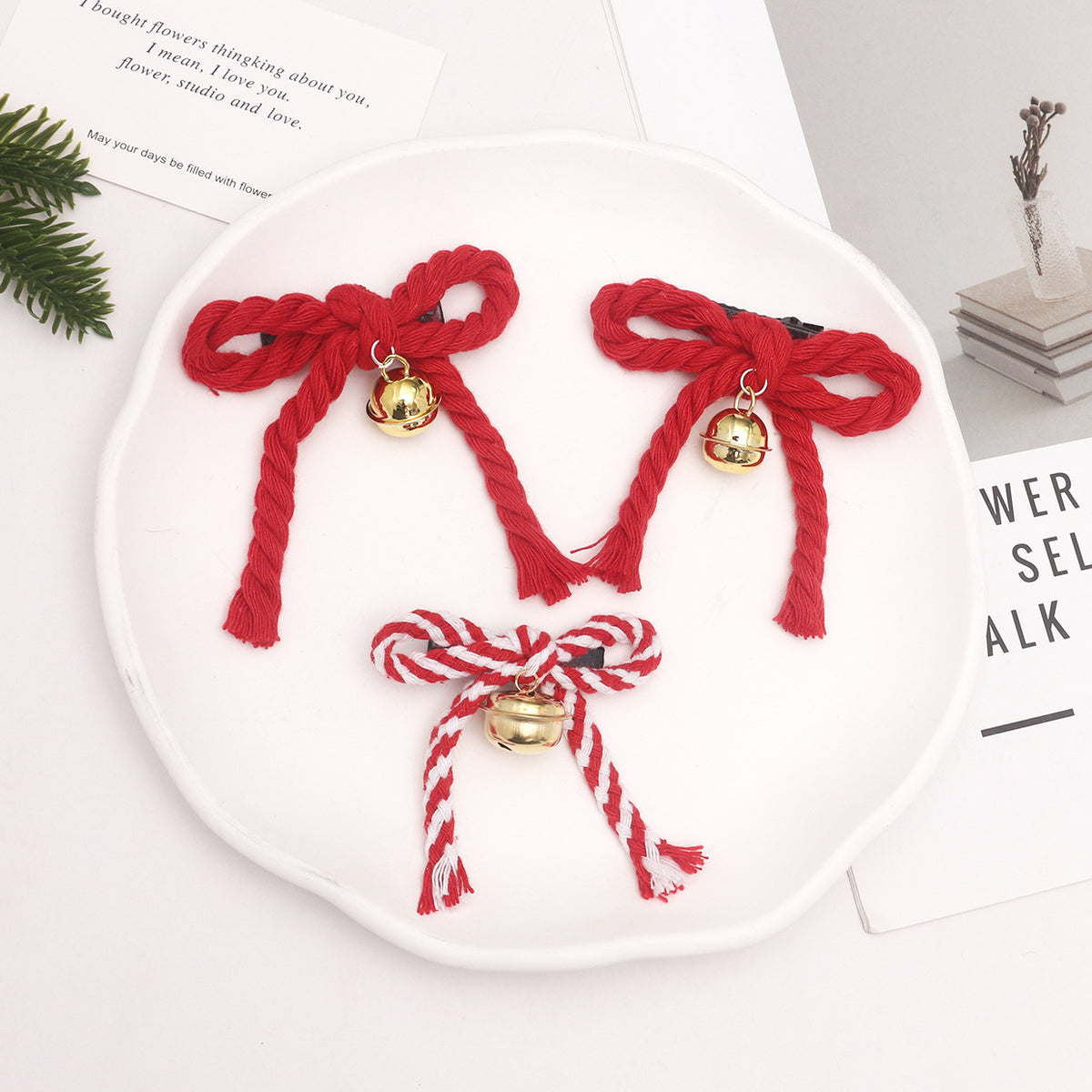 Cute Bowknot Jingle Bell Non Slip Hair Clip 6W6HPN100
