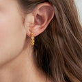 Vintage Gold Ingot C-shape Earring 6W6JER581