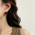 Geometric Square Stud Earrings - DippedShop Wholesale - #2899