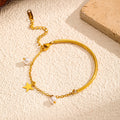Luxury Pear Star Charm Gold Plated Chain Bracelet 6W6JBR525