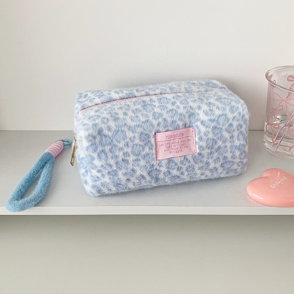Stylish Leopard Lint Large Capacity Makeup Bag MK2BW6S10BOB59