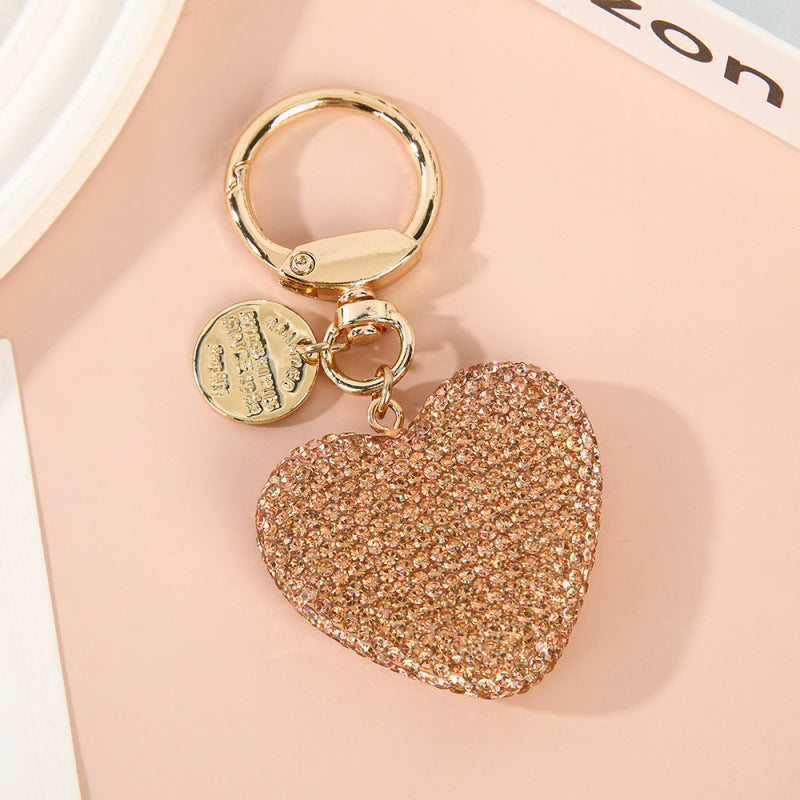 Rhinestone Heart Bag Charm - DippedShop Wholesale - #2547