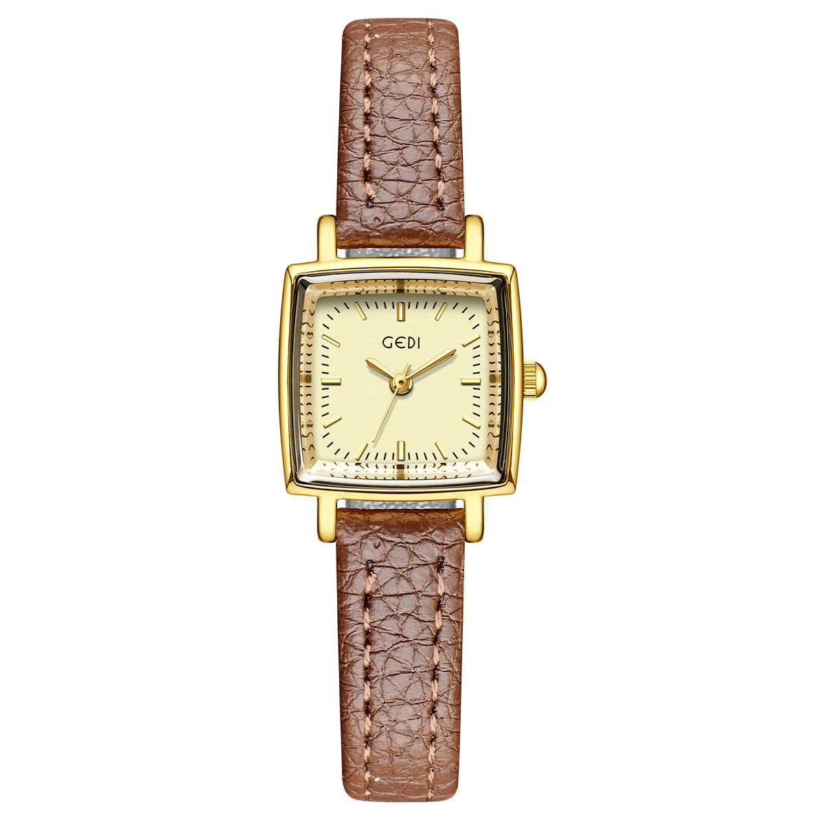 Vintage Square Dial Quartz Leather Strap Watch MK2SSAS6W6JWA03