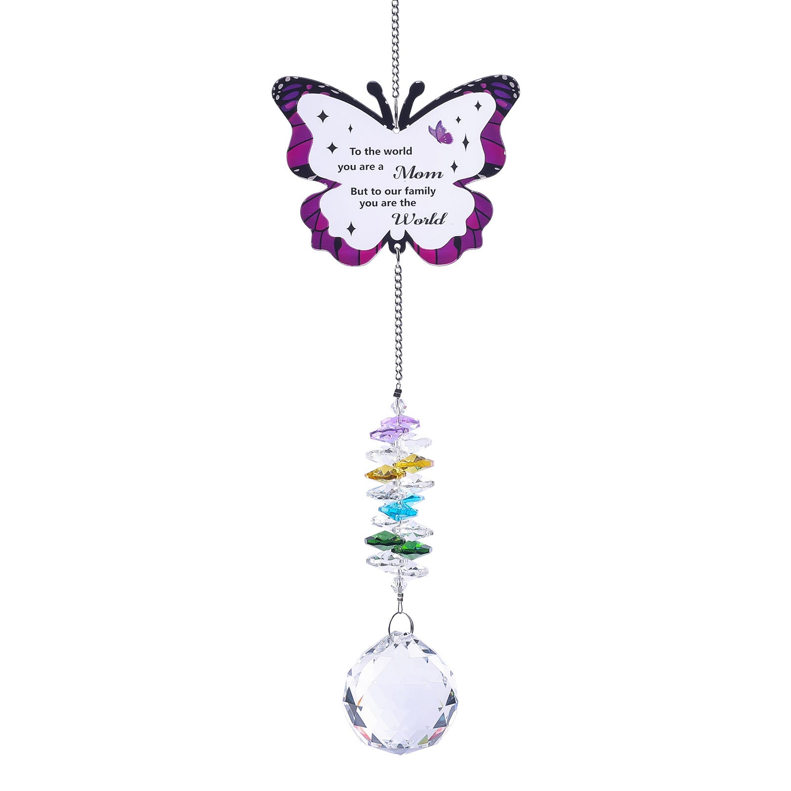 Oversized Butterfly Colorful Crystal Pendant Suncatchers MK2CZAS6H7HLS55
