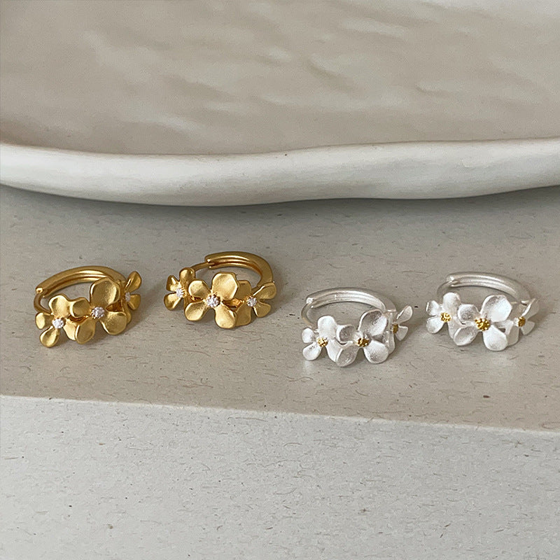 Flower Hoop Earrings - DippedShop Wholesale - #3843