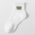 Letter Embroidered Socks - DippedShop Wholesale - #4019