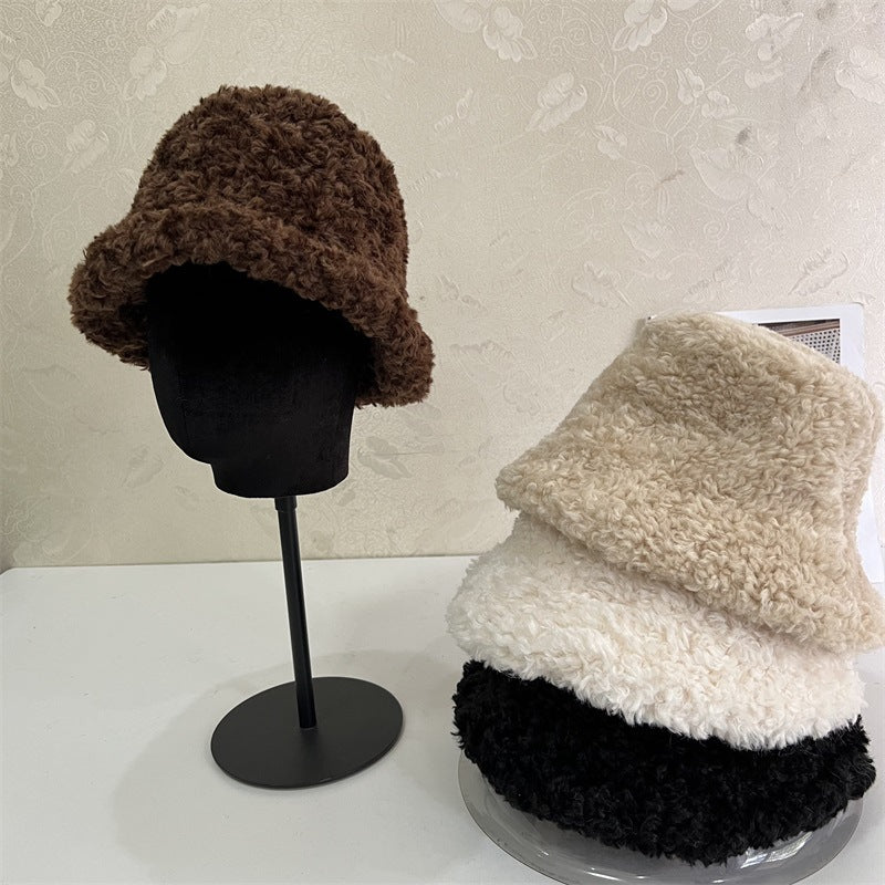 Faux Lamb Wool Bucket Hat - DippedShop Wholesale - #5299